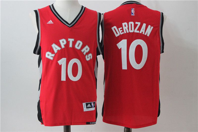 Men Toronto Raptors #10 Derozan Red Adidas NBA Jerseys